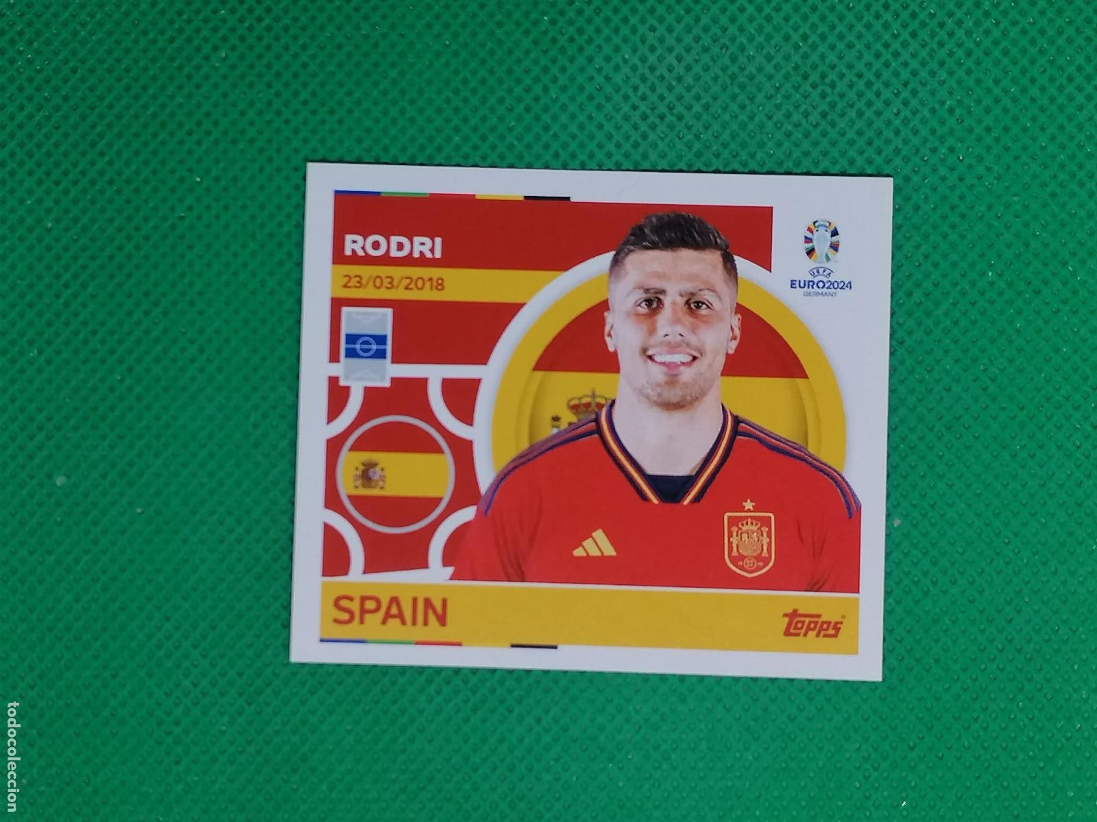 Cromos de F&uacute;tbol: ESP 13 ESP13 RODRI ESPA&Ntilde;A ⚽ TOPPS EURO 2024 24 GERMANY STICKERS ⚽