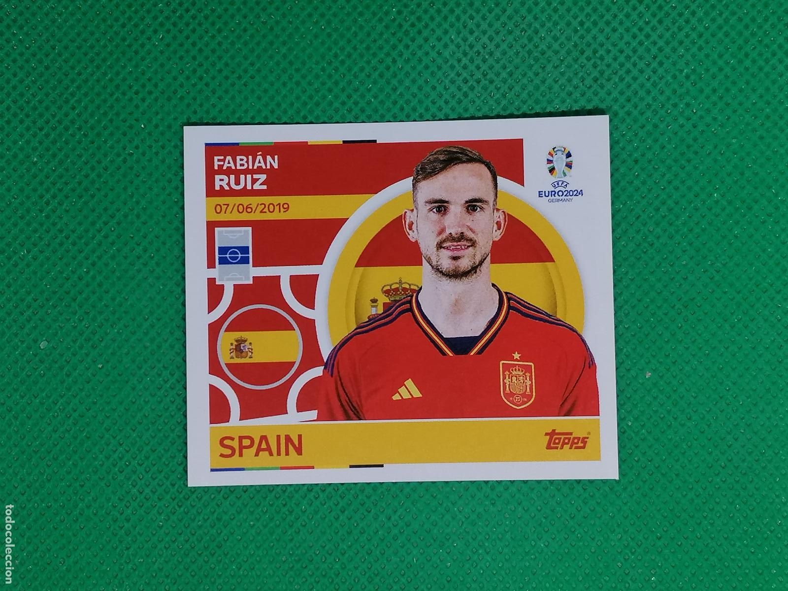 Cromos de F&uacute;tbol: ESP 14 ESP14 FABIAN RUIZ ESPA&Ntilde;A ⚽ TOPPS EURO 2024 24 GERMANY STICKERS ⚽