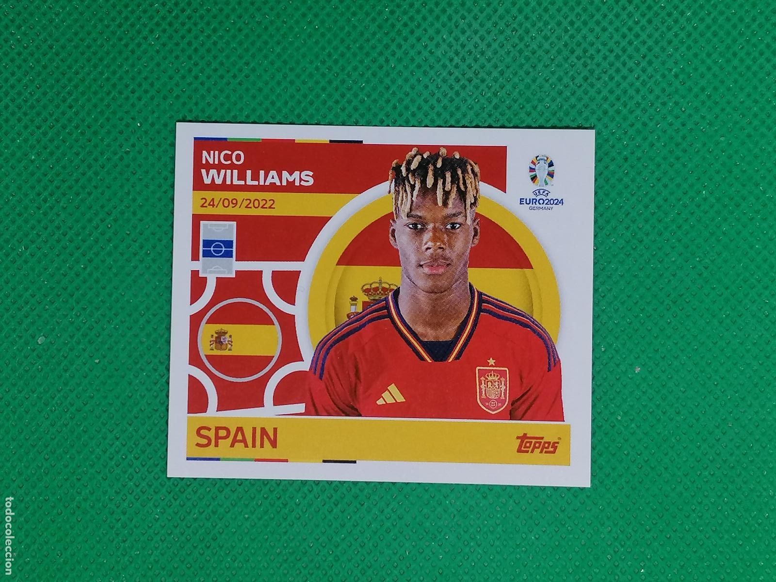 Cromos de F&uacute;tbol: ESP 15 ESP15 NICO WILLIAMS ESPA&Ntilde;A ⚽ TOPPS EURO 2024 24 GERMANY STICKERS ⚽