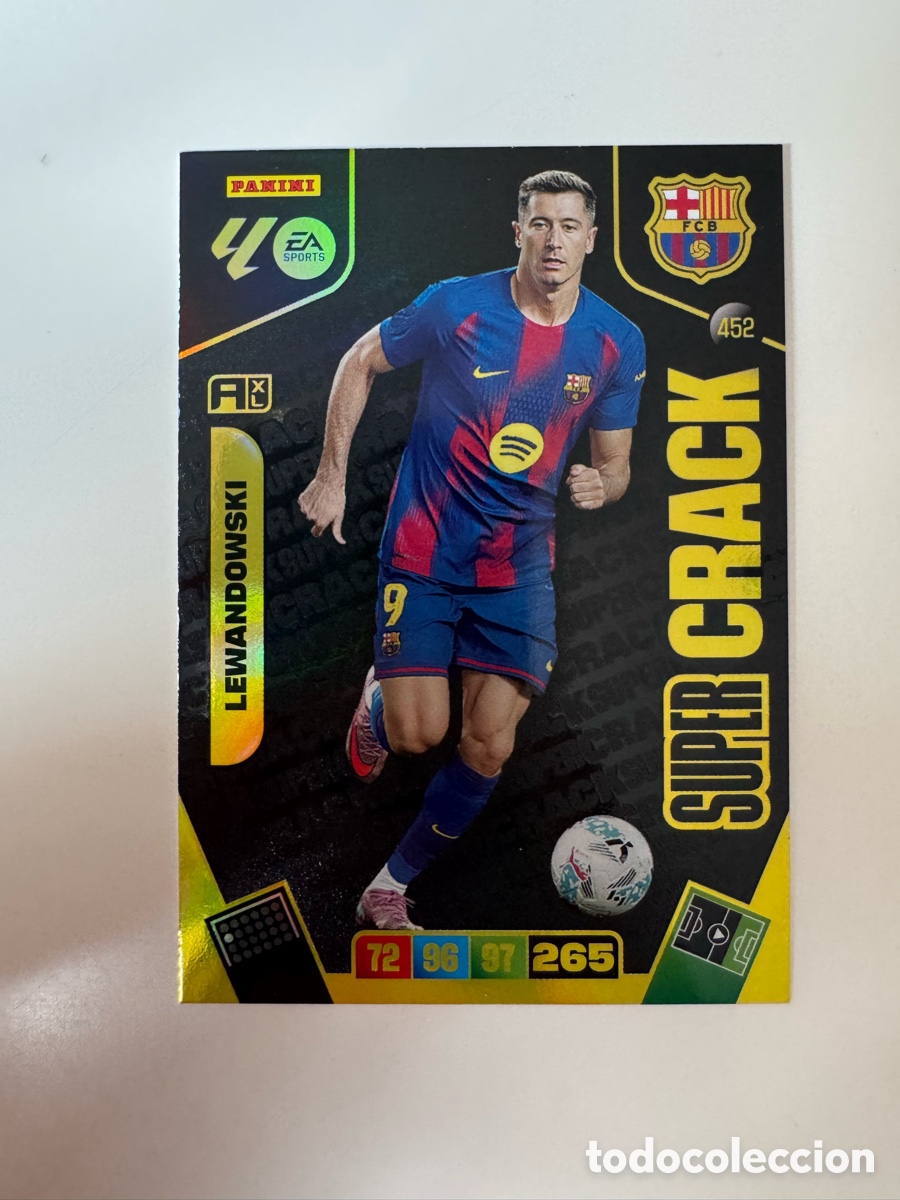 Cromos de F&uacute;tbol: PANINI ADRENALYN XL LIGA 2025-2026 25-26 &ndash; SUPERCRACK &ndash; Robert Lewandowski FC Barcelona N&ordm; 452