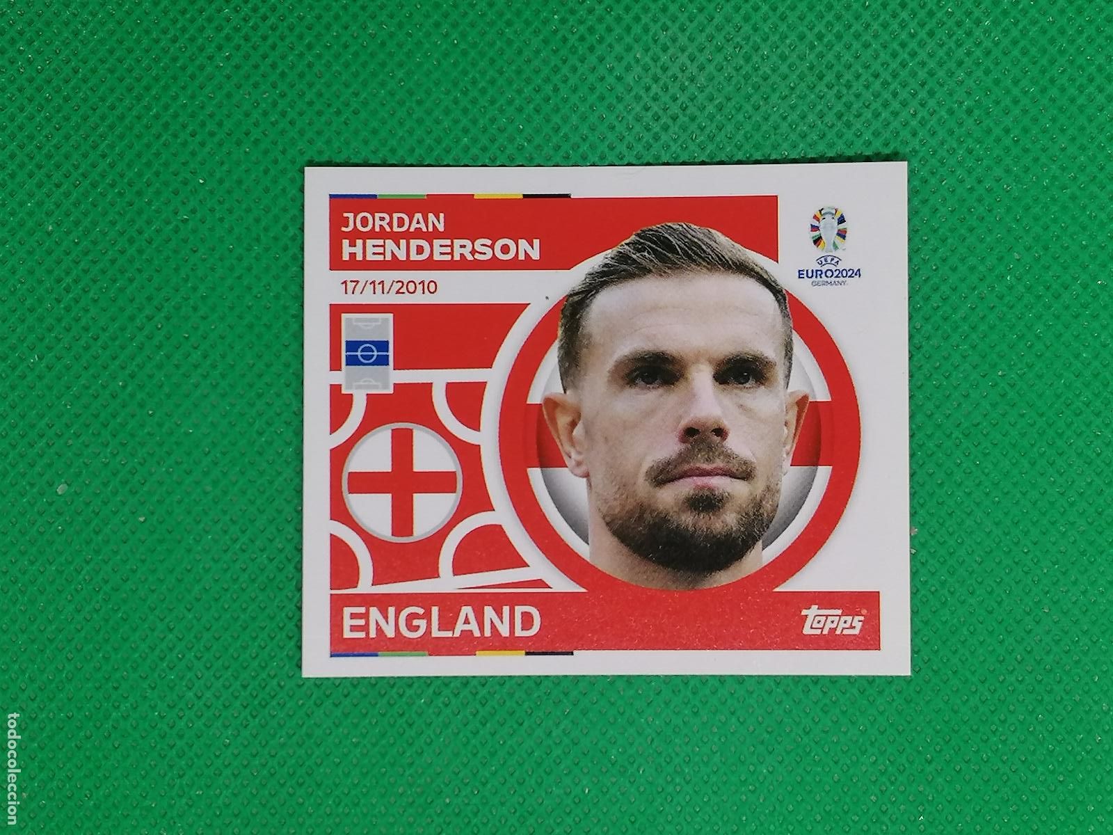 Cartes &agrave; collectionner de Football: ENG 15 ENG15 JORDAN HENDERSON INGLATERRA ⚽ TOPPS EURO 2024 24 GERMANY STICKERS ⚽