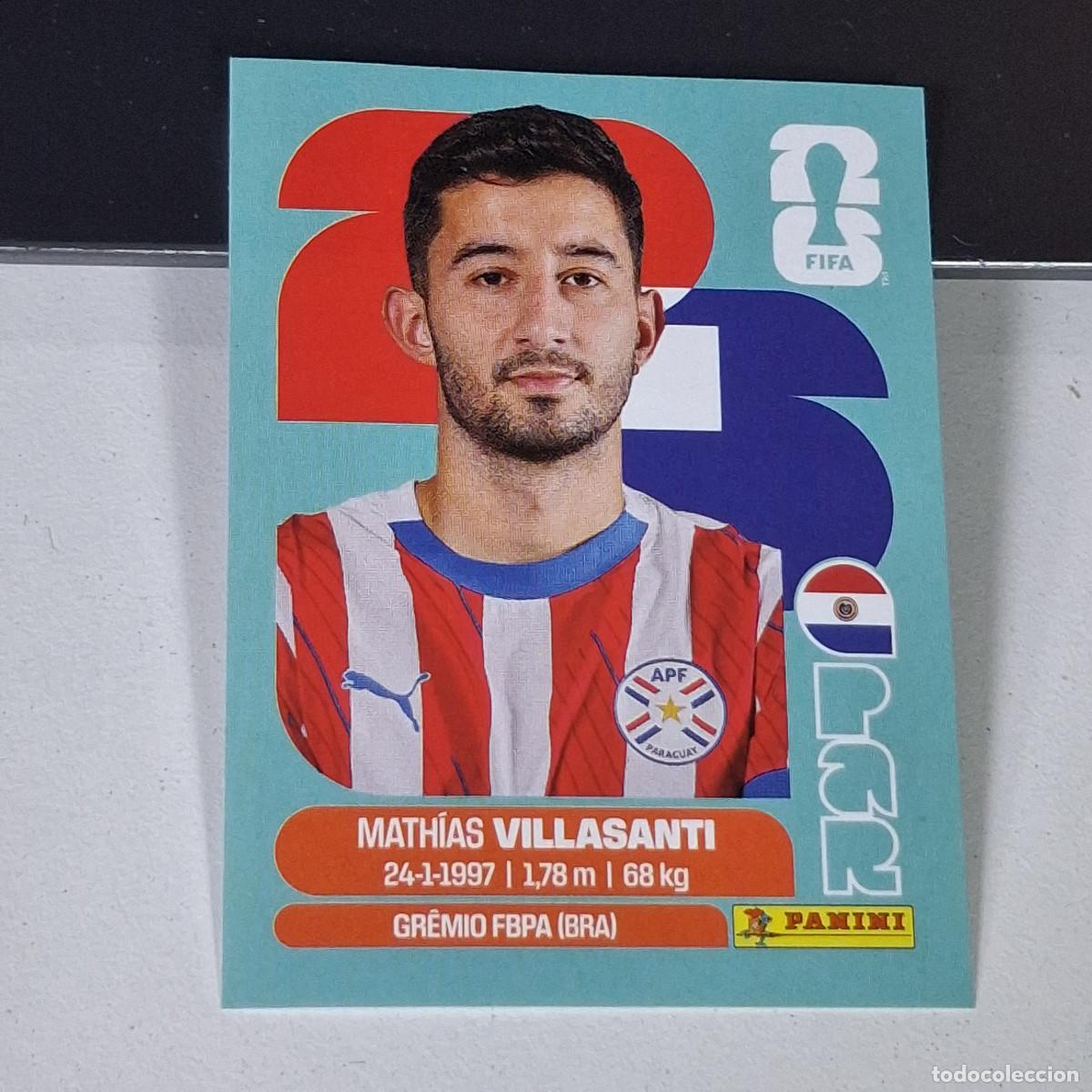 Cromos de F&uacute;tbol: B15 PAR9 MATH&Iacute;AS VILLASANTI 9 PARAGUAY PAR MUNDIAL FIFA WORLD CUP 2026 STICKER PANINI