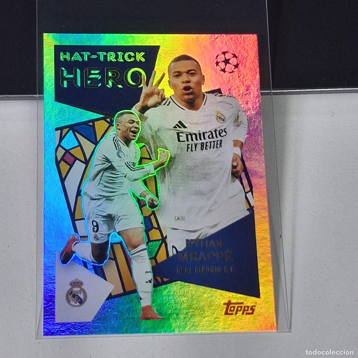 Cromos de F&uacute;tbol: B5 41 KYLIAN MBAPPE REAL CHAMPIONS LEAGUE 25 26 HAT TRICK HERO LEGEND STICKERS TOPPS 2025 2026