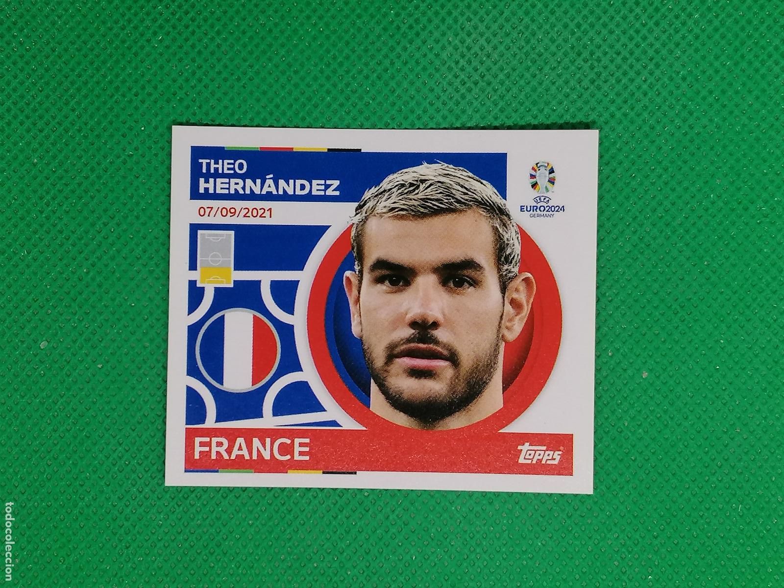 Fu&szlig;ball-Sticker: FRA 12 FRA12 THEO HERNANDEZ FRANCIA ⚽ TOPPS EURO 2024 24 GERMANY STICKERS ⚽