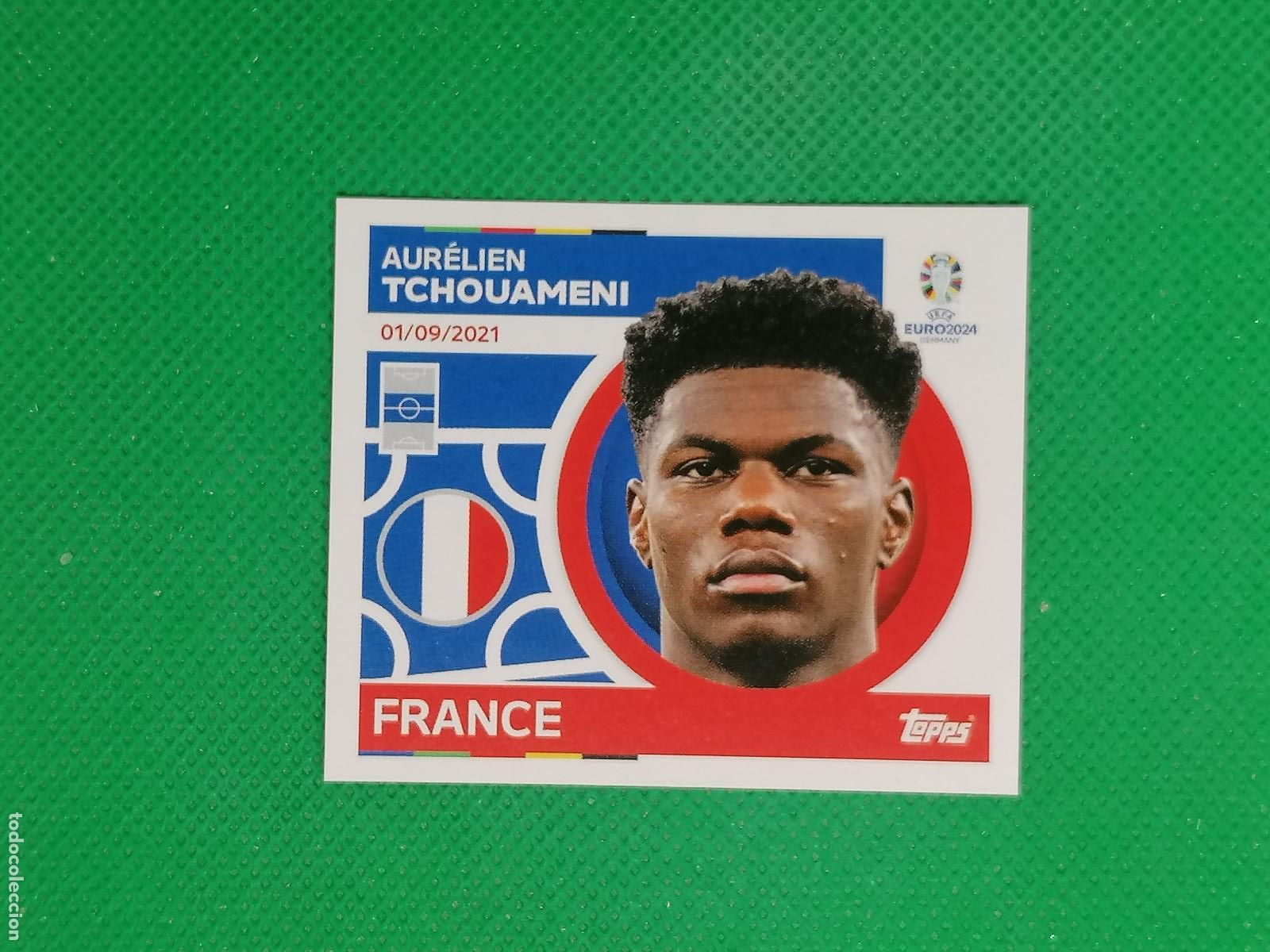 Fu&szlig;ball-Sticker: FRA 14 FRA14 AURELIEN TCHOUAMENI FRANCIA ⚽ TOPPS EURO 2024 24 GERMANY STICKERS ⚽