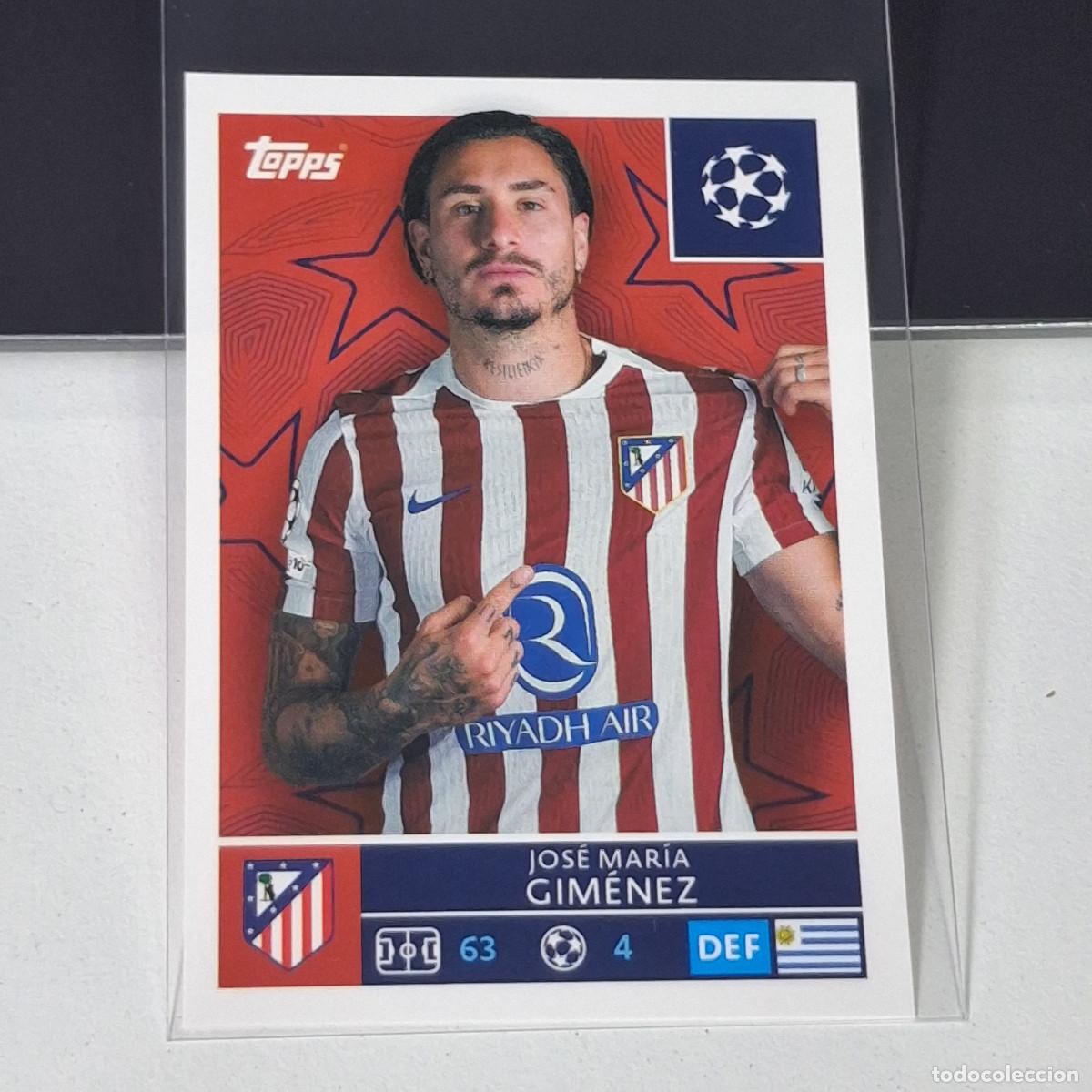 Cromos de F&uacute;tbol: B5 115 GIMENEZ ATLETICO DE MADRID TOPPS UEFA TOPPS UEFA CHAMPIONS LEAGUE STICKER TOPPS 2025-26 2026