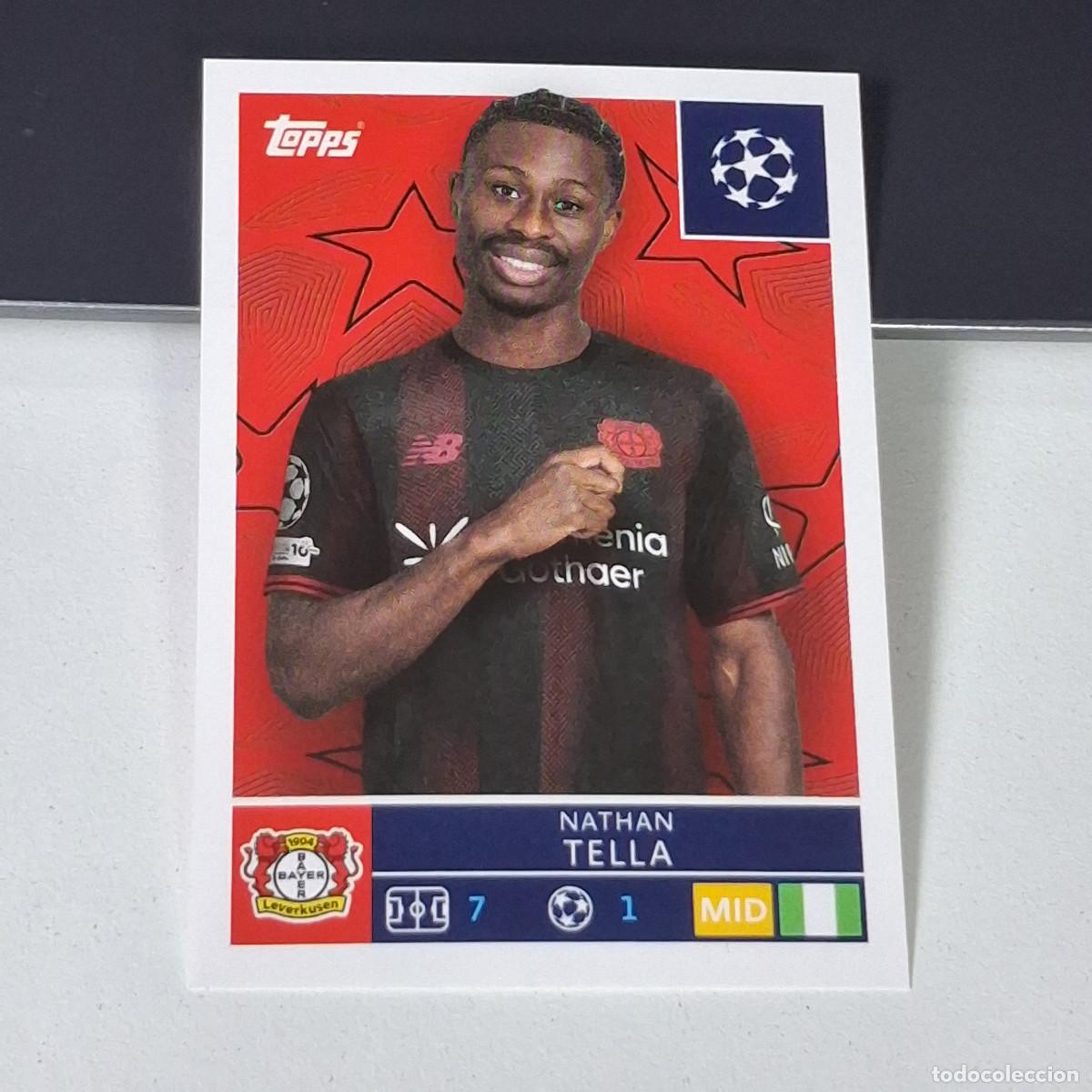 Cromos de F&uacute;tbol: B5 135 NATHAN TELLA BAYER 04 LEVERKUSEN UEFA CHAMPIONS LEAGUE STICKER TOPPS 2025-26 2026 UCL