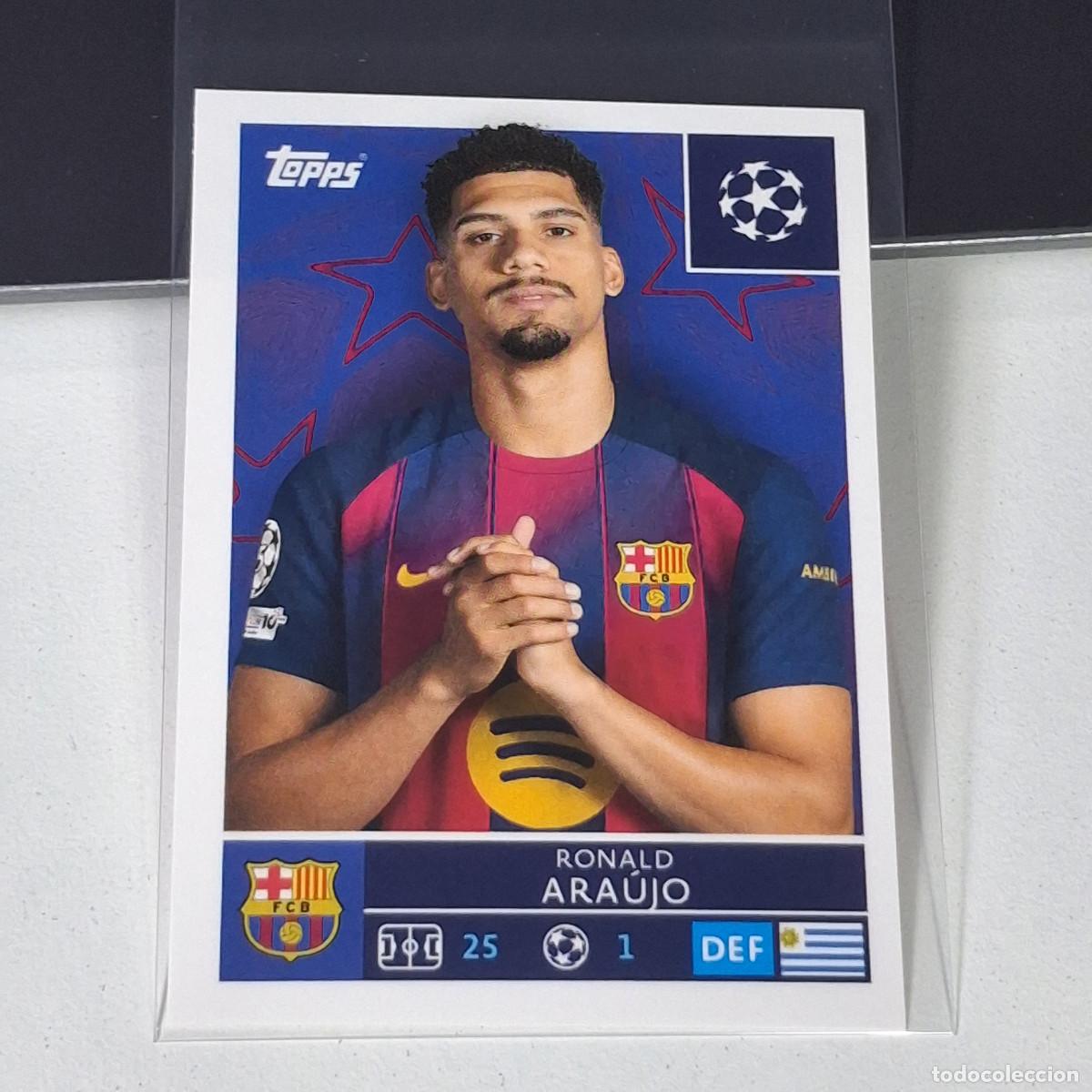 Cromos de Futebol: B5 185 RONALD ARAUJO BARCELONA BAR&Ccedil;A STICKER CHAMPIONS LEAGUE 2025 2026 25 26 TOPPS