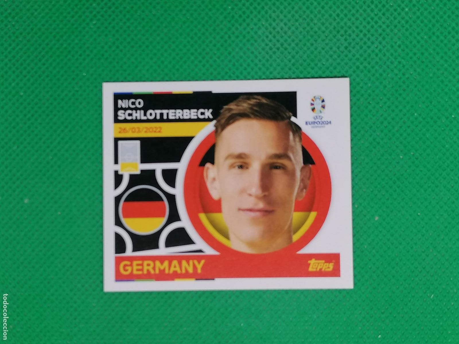 Cartes &agrave; collectionner de Football: GER 5 GER5 NICO SCHLOTTERBECK GERMANY ALEMANIA ⚽ TOPPS EURO 2024 24 GERMANY STICKERS ⚽