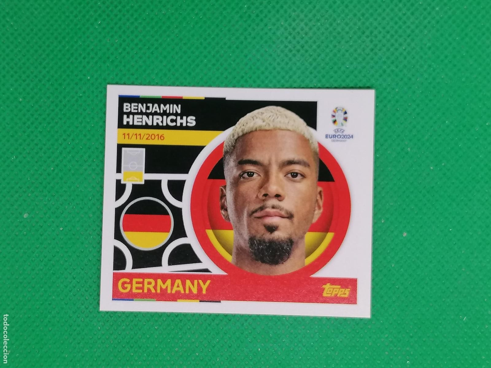 Cartes &agrave; collectionner de Football: GER 6 GER6 BENJAMIN HENRICHS GERMANY ALEMANIA ⚽ TOPPS EURO 2024 24 GERMANY STICKERS ⚽