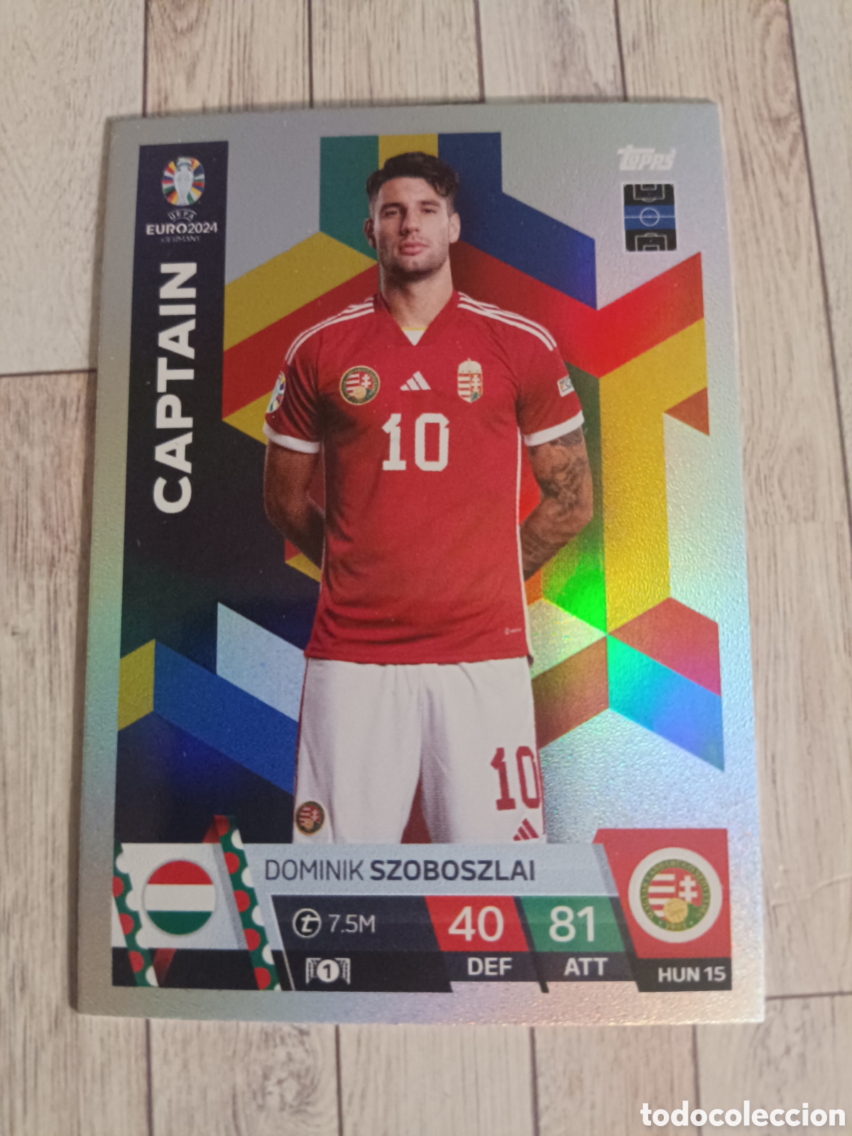Cromos de F&uacute;tbol: HUN 15 SZOBOSZLAI HUNGARY HUNGRIA CAPTAIN TOPPS MATCH ATTAX UEFA EURO 2024 GERMANY