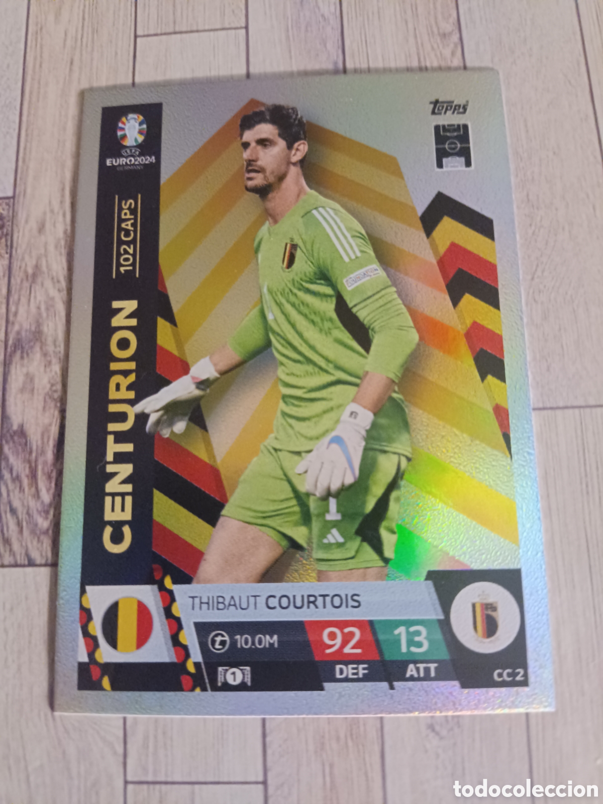 Cromos de F&uacute;tbol: CC 2 CENTURION COURTOIS BELGICA REAL MADRID CC2 TOPPS MATCH ATTAX UEFA EURO 2024 GERMANY