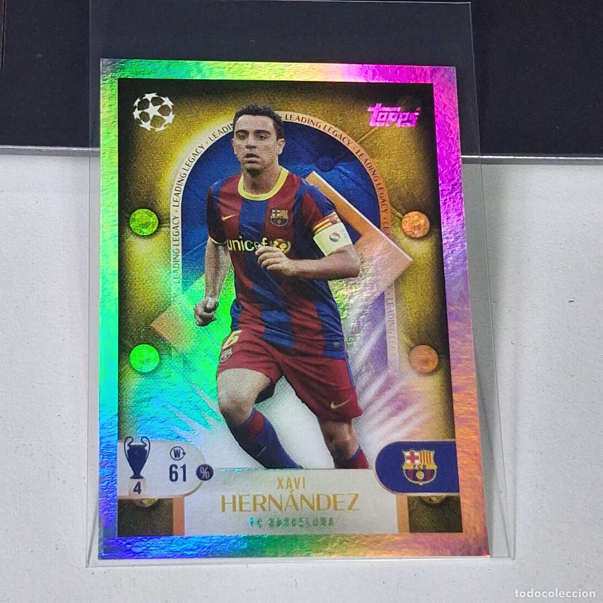 Cromos de F&uacute;tbol: B5 270 XAVI HERNANDEZ LEADING LEGACY BARCELONA UEFA CHAMPIONS LEAGUE STICKER TOPPS 2025-26 2026 UCL