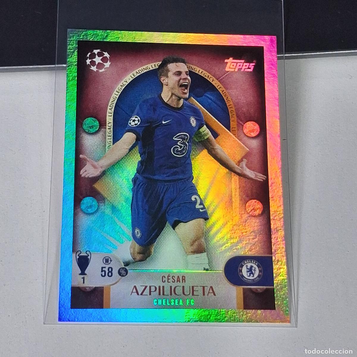 Cromos de F&uacute;tbol: B5 274 AZPILICUETA LEADING LEGACY CHELSEA UEFA CHAMPIONS LEAGUE STICKER TOPPS 2025-26 2026 UCL
