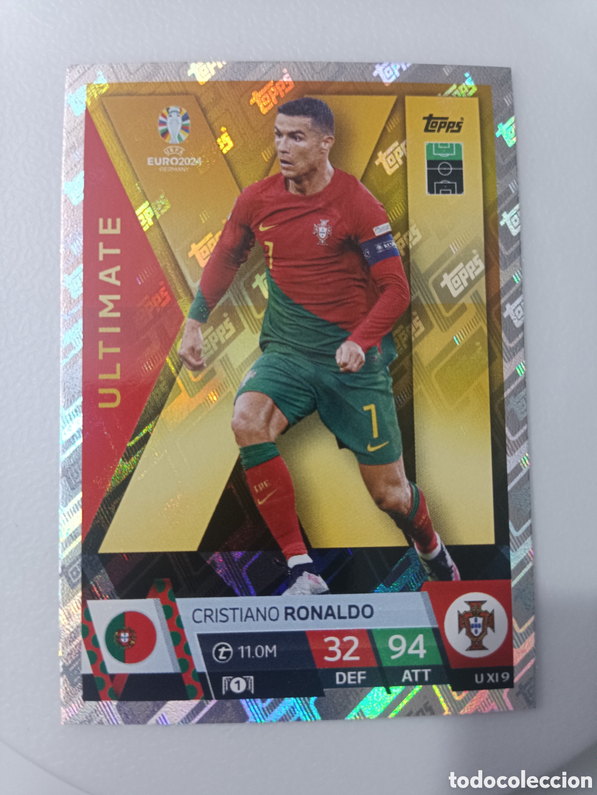 Cromos de F&uacute;tbol: CRISTIANO RONALDO ULTIMATE U XI 9 EURO MATCH ATTAX 2024 EUROCOPA 24 GERMANY TOPPS