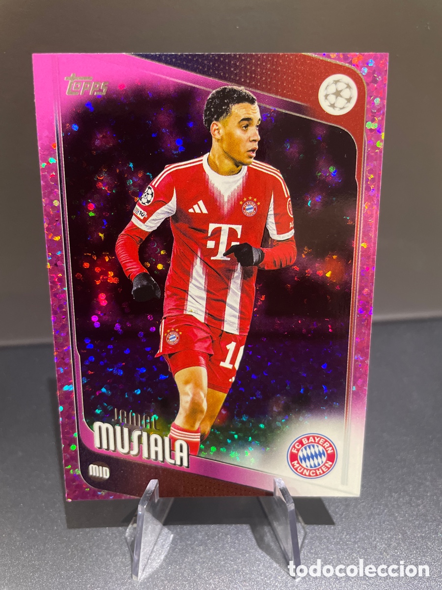 Cromos de F&uacute;tbol: Musiala 130 Pink Prizm Topps UCL Flagship 2025-26 Bayern Munich