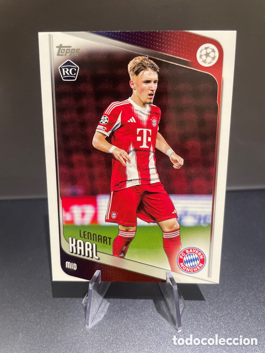 Cromos de F&uacute;tbol: Lennart Karl 187 Rookie Topps UCL Flagship 2025-26 Bayern Munich