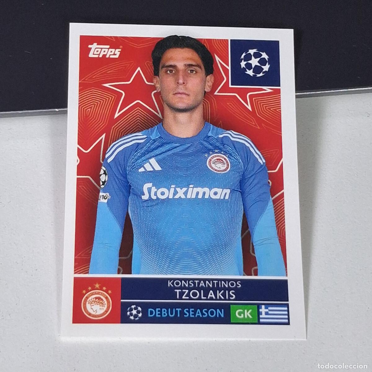 Cromos de F&uacute;tbol: B5 328 KONSTANTINOS TZOLAKIS OLYMPIACOS UEFA CHAMPIONS LEAGUE STICKER TOPPS 2025-26 2026 UCL