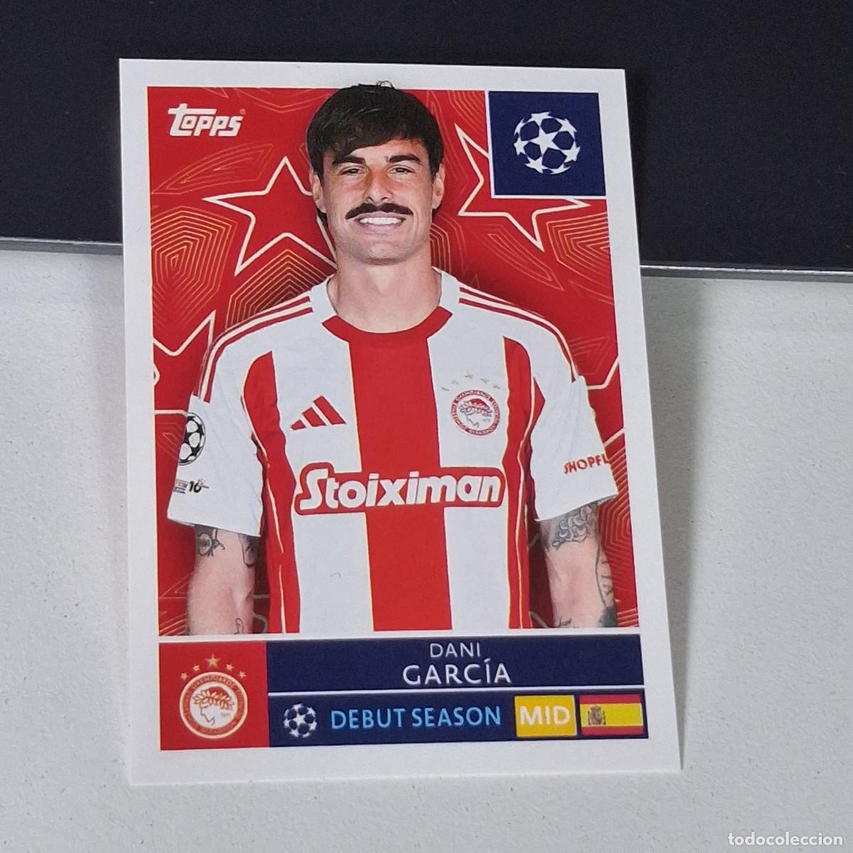 Cromos de F&uacute;tbol: B5 335 DANI GARCIA OLYMPIACOS FC UEFA CHAMPIONS LEAGUE STICKER TOPPS 2025-26 2026 UCL