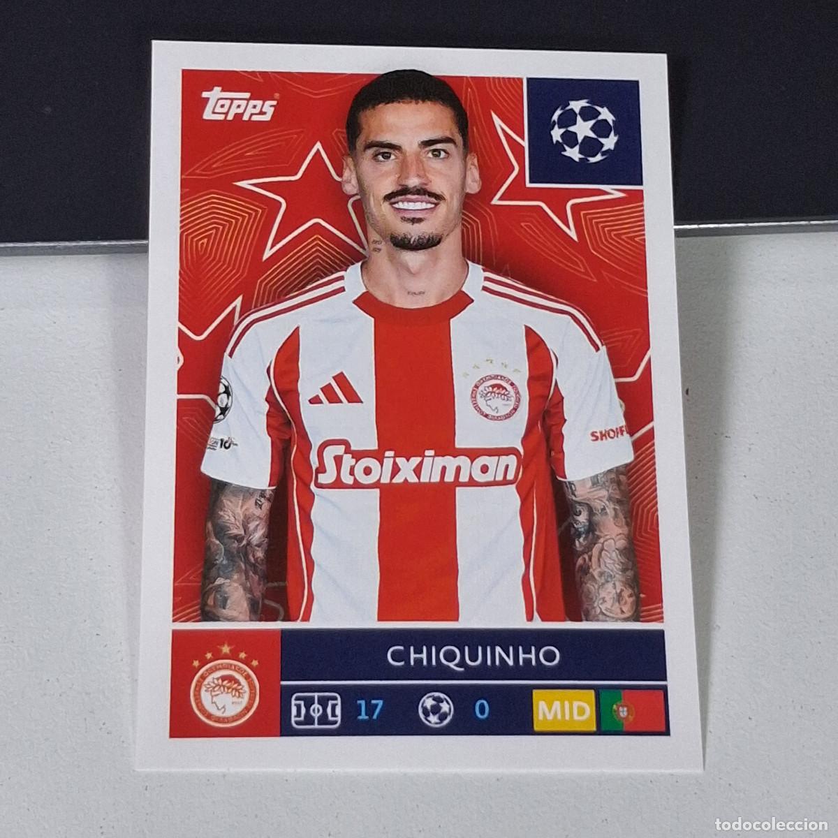 Cromos de F&uacute;tbol: B5 336 CHIQUINHO OLIMPIAKOS OLIMPIACOS UEFA CHAMPIONS LEAGUE STICKER TOPPS 2025-26 2026 UCL