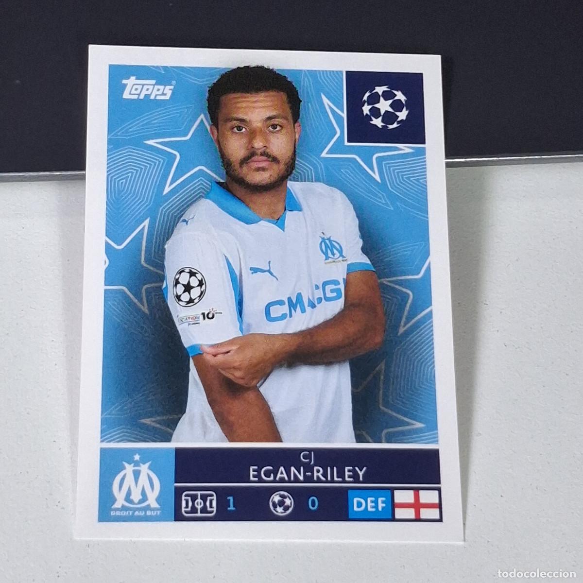 Cromos de F&uacute;tbol: B5 344 CJ EGAN-RILEY OLYMPIQUE DE MARSEILLE STICKER CHAMPIONS LEAGUE 2025 2026 25 26 TOPPS