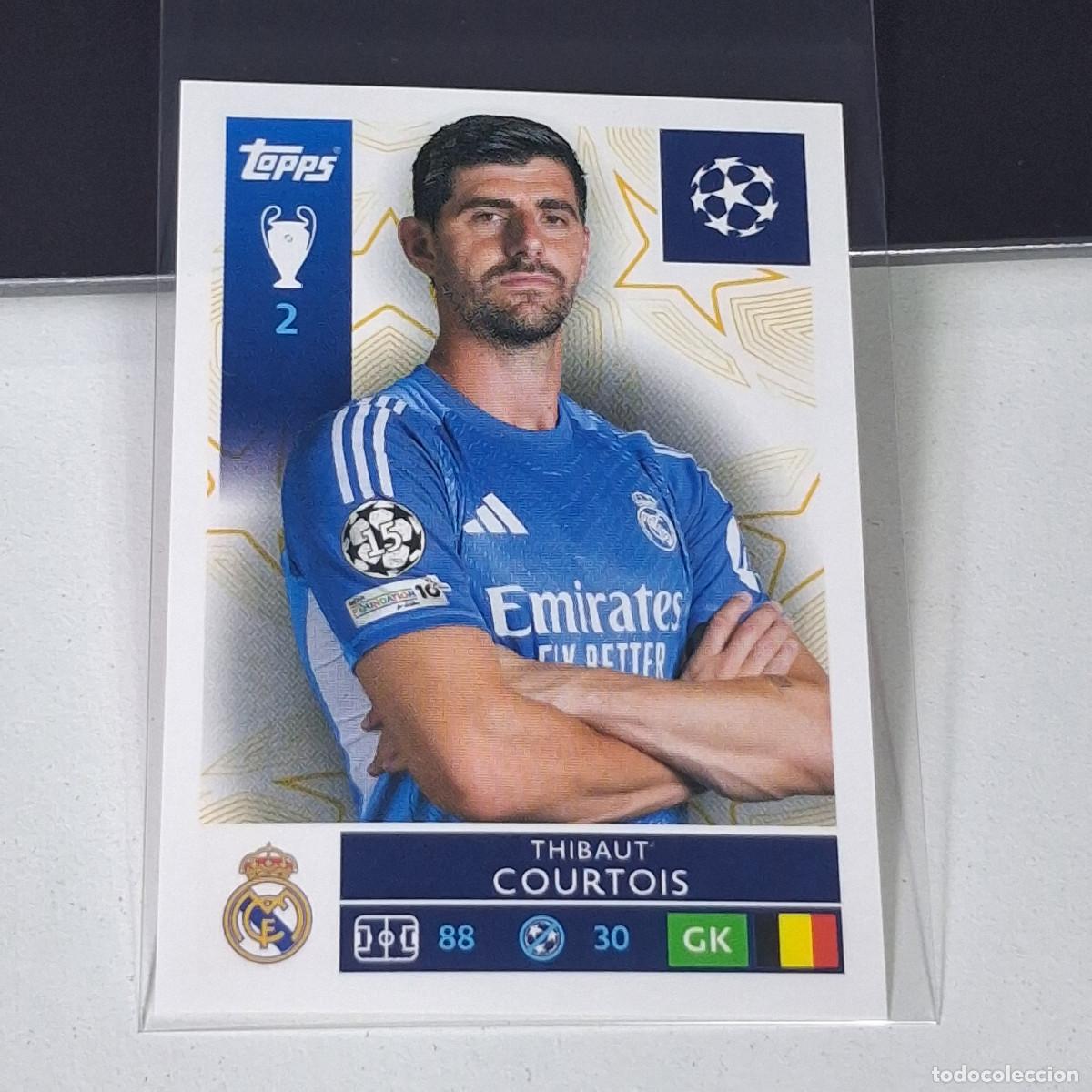 Cromos de F&uacute;tbol: B5 384 THIBAUT COURTOIS REAL MADRID UEFA CHAMPIONS LEAGUE STICKER TOPPS 2025-26 2026 UCL