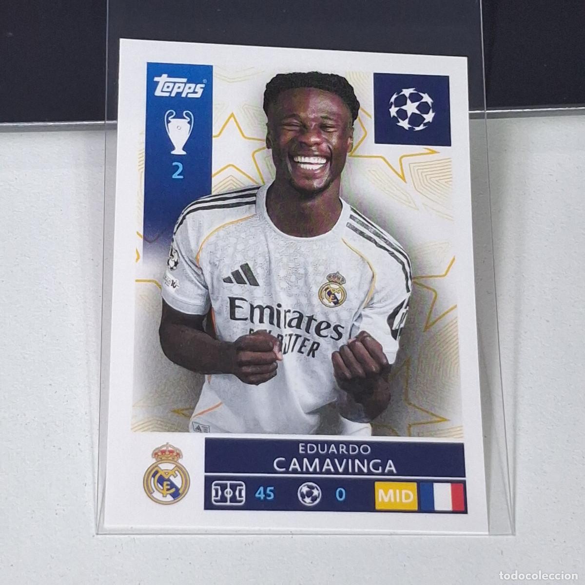 Cromos de F&uacute;tbol: B5 392 EDUARDO CAMAVINGA REAL MADRID UEFA CHAMPIONS LEAGUE STICKER TOPPS 2025-26 2026