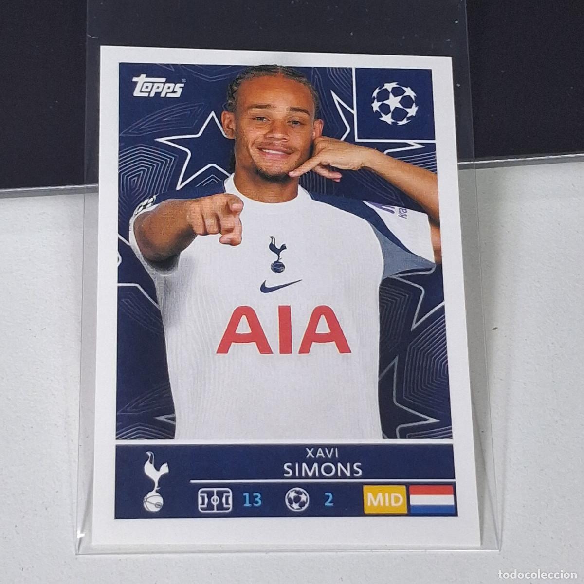 Cromos de F&uacute;tbol: B5 446 XAVI SIMONS TOTTENHAM HOTSPUR STICKER CHAMPIONS LEAGUE 2025 2026 25 26 TOPPS