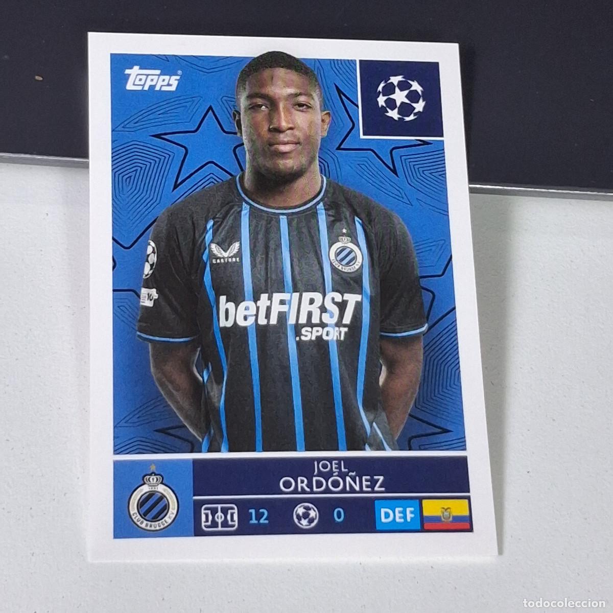 Cromos de F&uacute;tbol: B5 483 JOEL ORDO&Ntilde;EZ CLUB BRUJAS BRUGGE STICKER CHAMPIONS LEAGUE 2025 2026 25 26 TOPPS