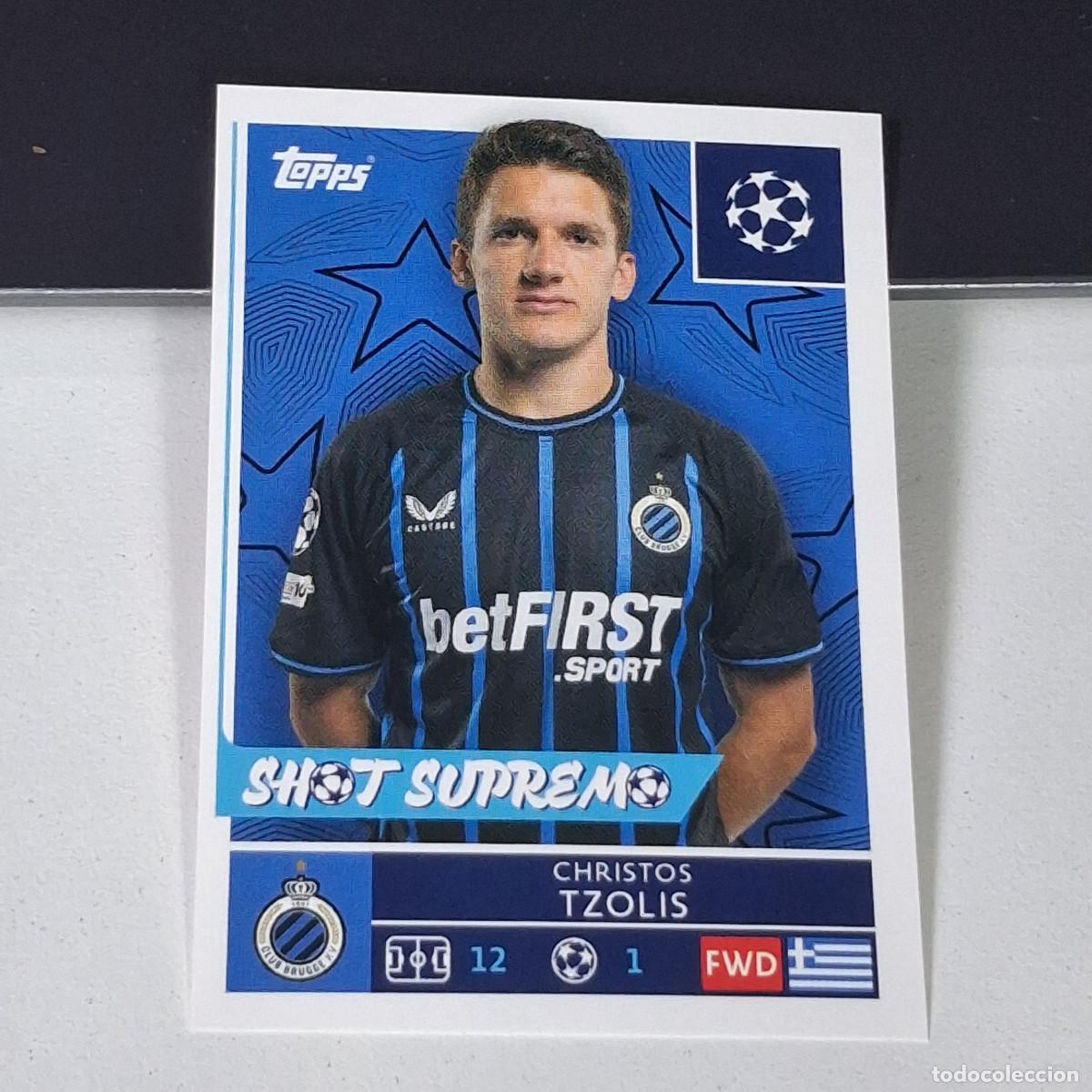 Cromos de F&uacute;tbol: B5 489 CHRISTOS TZOLIS CLUB BRUJAS BRUGGE STICKER CHAMPIONS LEAGUE 2025 2026 25 26 TOPPS