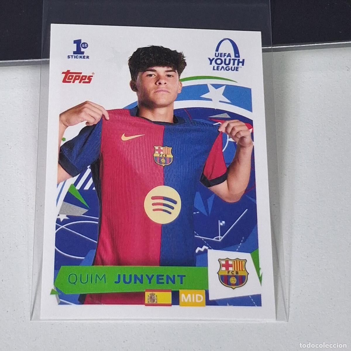 Cromos de F&uacute;tbol: B5 566 FIRST 1ST QUIM JUNYENT BARELONA BAR&Ccedil;A UEFA CHAMPIONS LEAGUE STICKER TOPPS 2025-26 2026 UCL