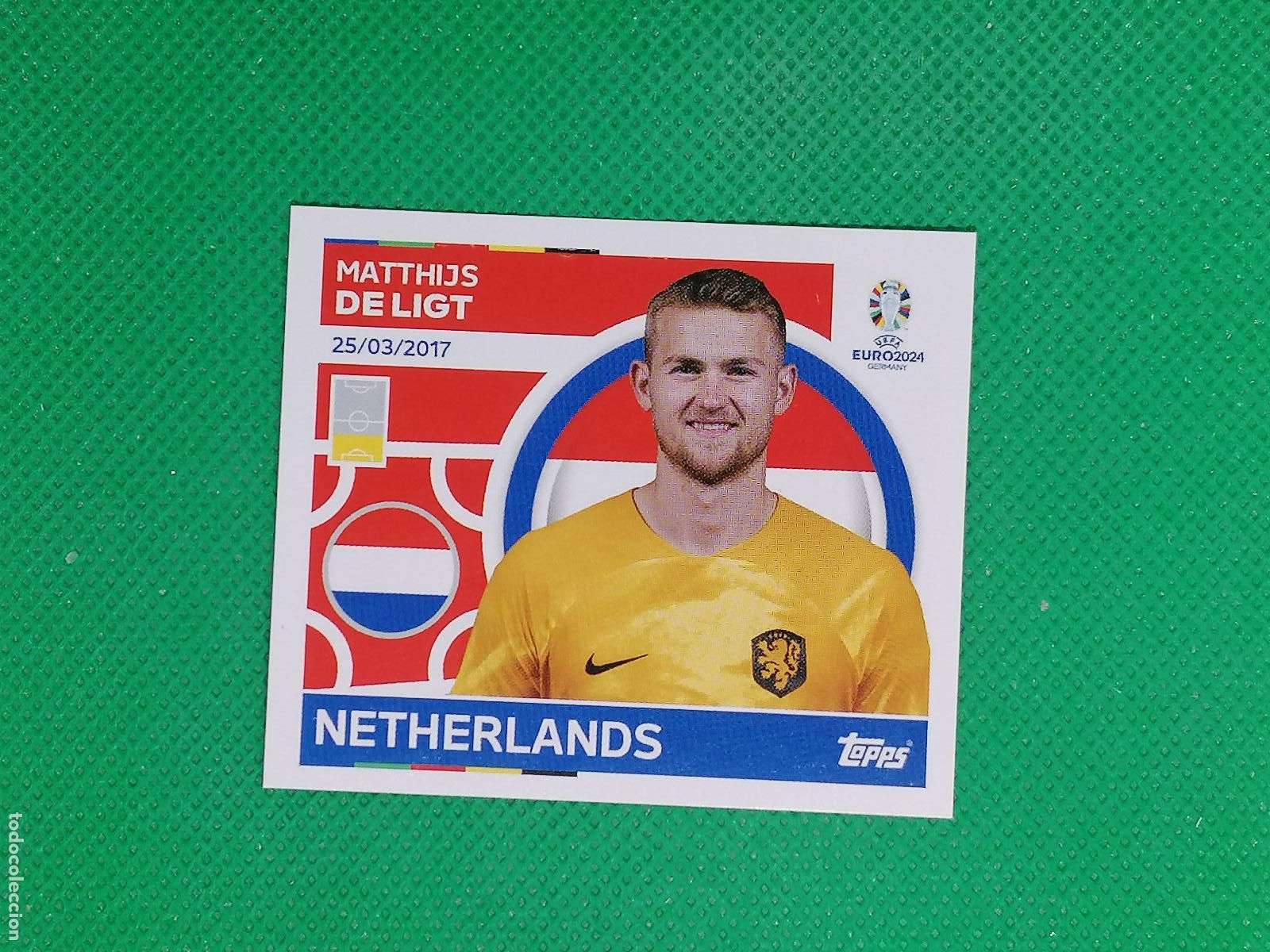 Cromos de F&uacute;tbol: NED 7 NED7 MATTHIJS DE LIGT NEDERLAND HOLANDA ⚽ TOPPS EURO 2024 24 GERMANY STICKERS ⚽
