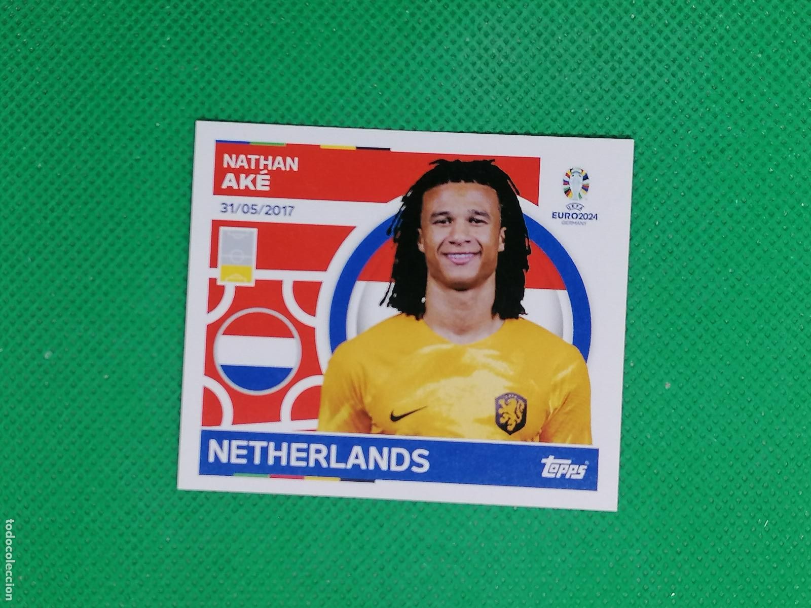 Cromos de F&uacute;tbol: NED 12 NED12 NATHAN AKE NEDERLAND HOLANDA ⚽ TOPPS EURO 2024 24 GERMANY STICKERS ⚽