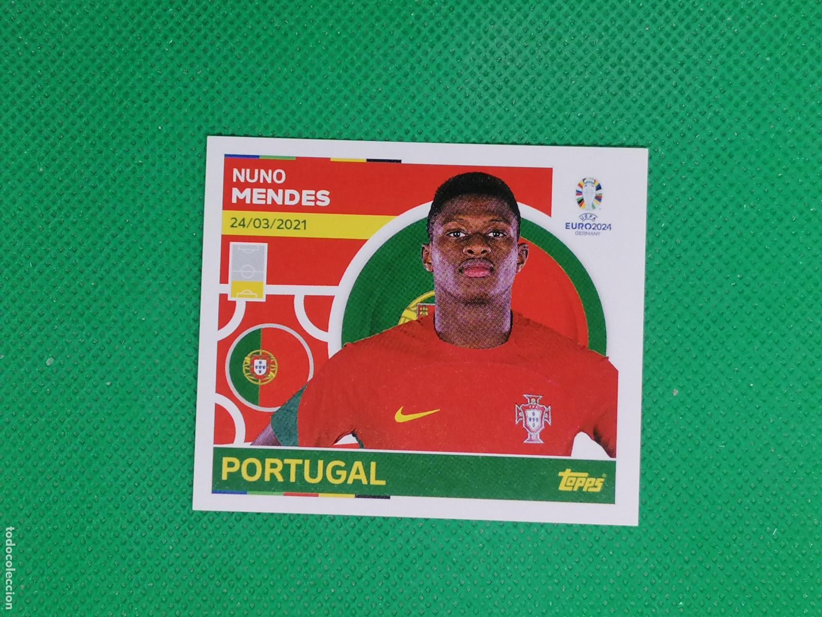 Cromos de F&uacute;tbol: POR 10 POR10 NUNO MENDES PORTUGAL ⚽ TOPPS EURO 2024 24 GERMANY STICKERS ⚽