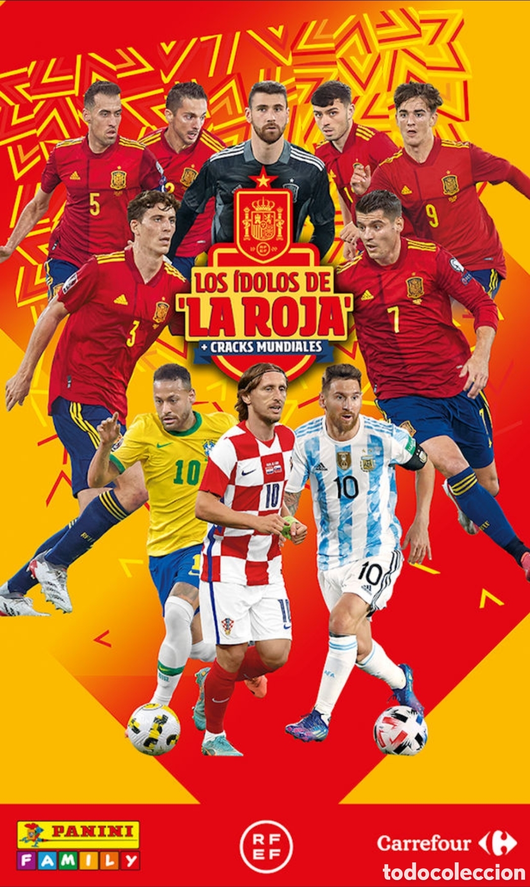 Cromos de F&uacute;tbol: Los &Iacute;dolos de la Roja + Cracks Mundiales