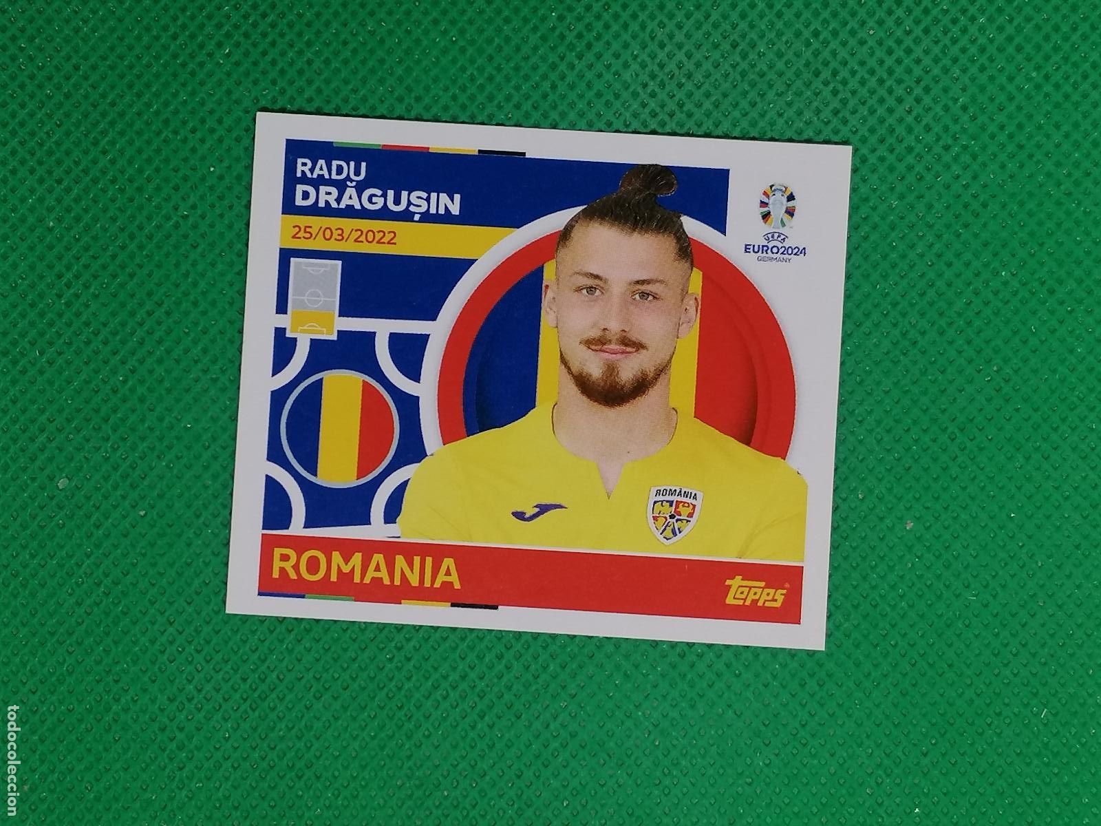 Cromos de F&uacute;tbol: ROM 6 ROM6 RADU DRAGUSIN RUMANIA ⚽ TOPPS EURO 2024 24 GERMANY STICKERS ⚽