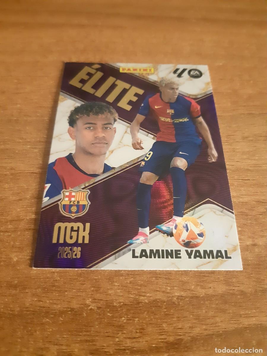 Cromos de F&uacute;tbol: N&deg;9 LAMINE YAMAL BARCELONA &Eacute;LITE 25-26 PANINI MEGACRACKS 2025 2026. NUEVO