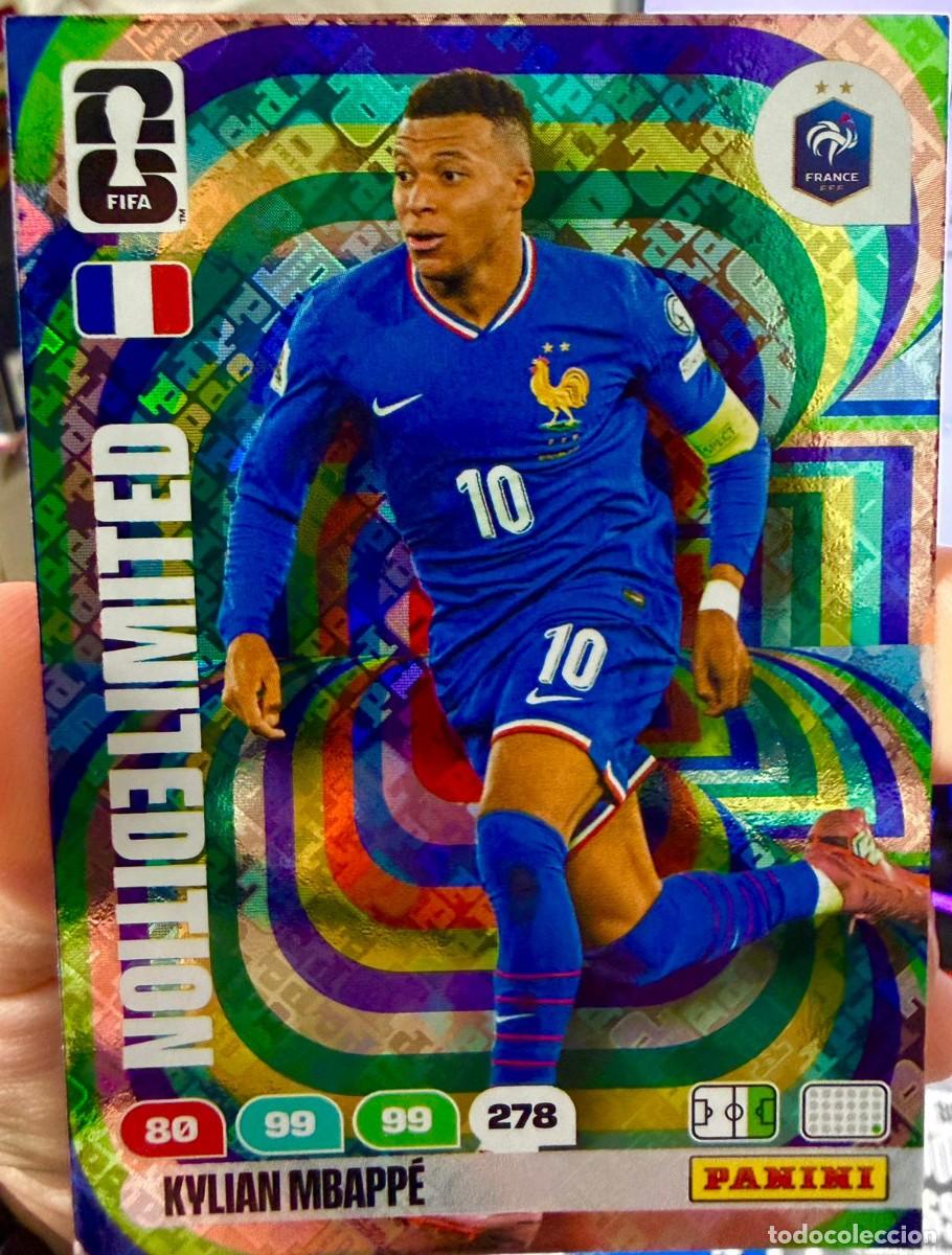 Cromos de F&uacute;tbol: MBAPPE FRANCIA LIMITED EDITIO EDICION LIMITADA MUNDIAL 2026 WORLD CUP 26 ADRENALYN PANINI CARTA FIFA