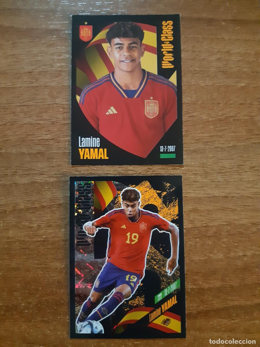 Cromos de F&uacute;tbol: LOTE 2 CROMOS LAMINE YAMAL ESPA&Ntilde;A N&deg;324 y 383 COLECCI&Oacute;N WORLD CLASS PANINI 2024. NUEVOS SIN PEGAR