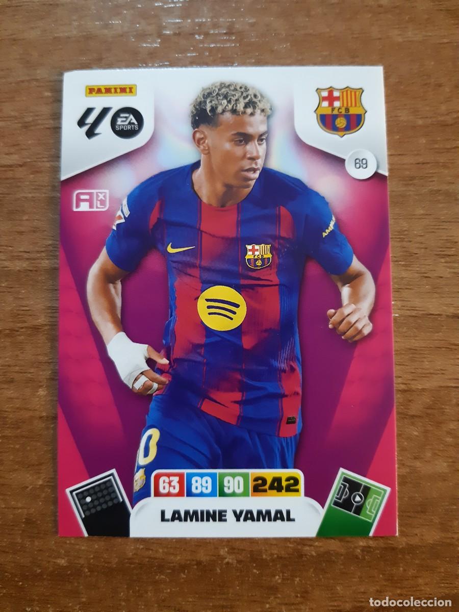 Cromos de F&uacute;tbol: N&deg;69 LAMINE YAMAL BARCELONA ADRENALYN PANINI LIGA 25-26 2025 2026. NUEVO SIN PEGAR