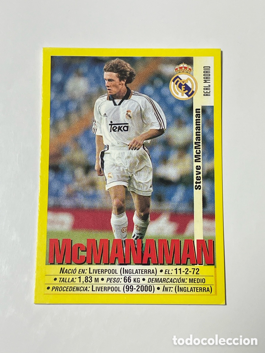 Cromos de F&uacute;tbol: Steve McManaman Real Madrid Panini 1999/2000 #32
