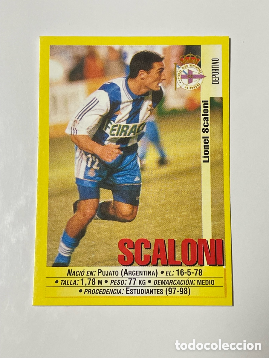 Cromos de F&uacute;tbol: Lionel Scaloni Deportivo de La Coru&ntilde;a Panini 1999/2000 #107