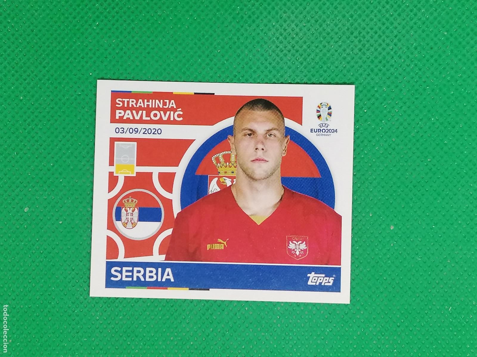 Cromos de F&uacute;tbol: SRB 5 SRB5 STRAHINJA PAVLOVIC SERBIA ⚽ TOPPS EURO 2024 24 GERMANY STICKERS ⚽