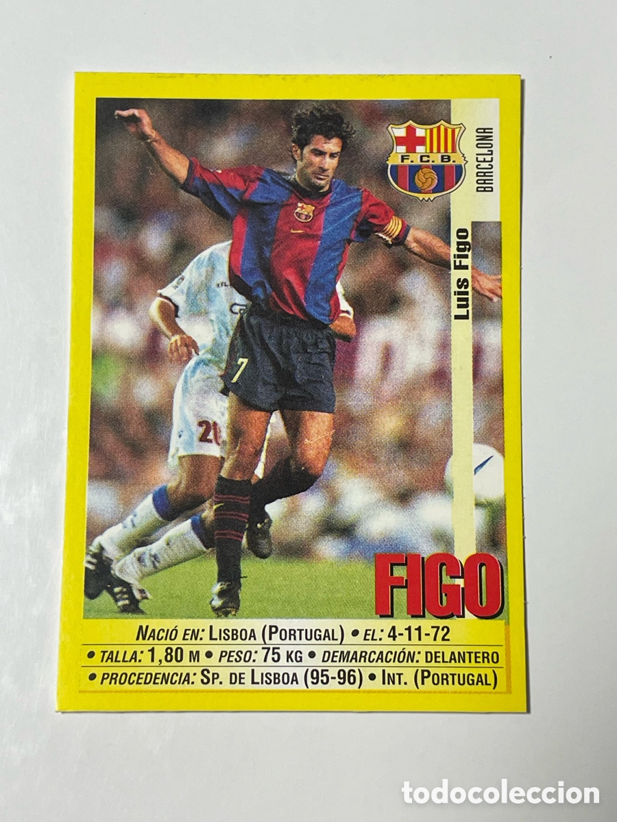 Cromos de F&uacute;tbol: Luis Figo F. C. Barcelona Panini 1999/2000 #14
