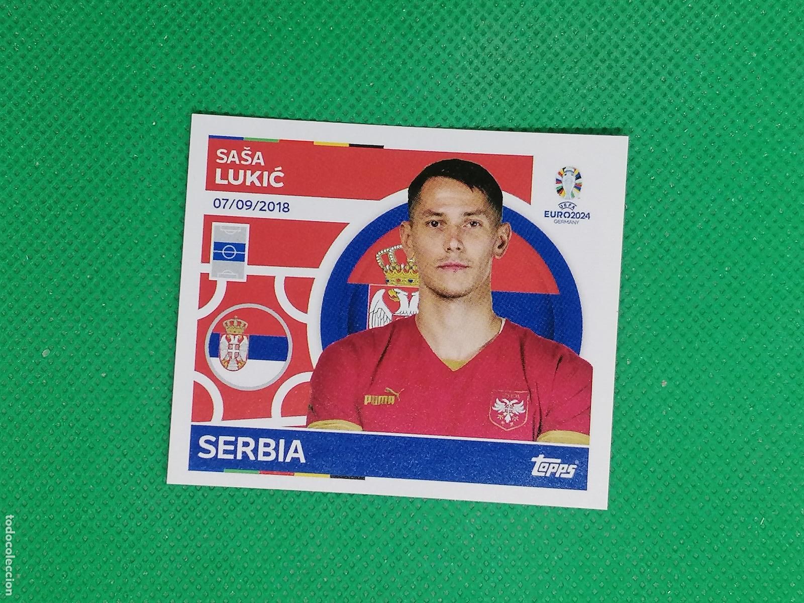 Football Stickers: SRB 13 SRB13 SASA LUKIC SERBIA ⚽ TOPPS EURO 2024 24 GERMANY STICKERS ⚽