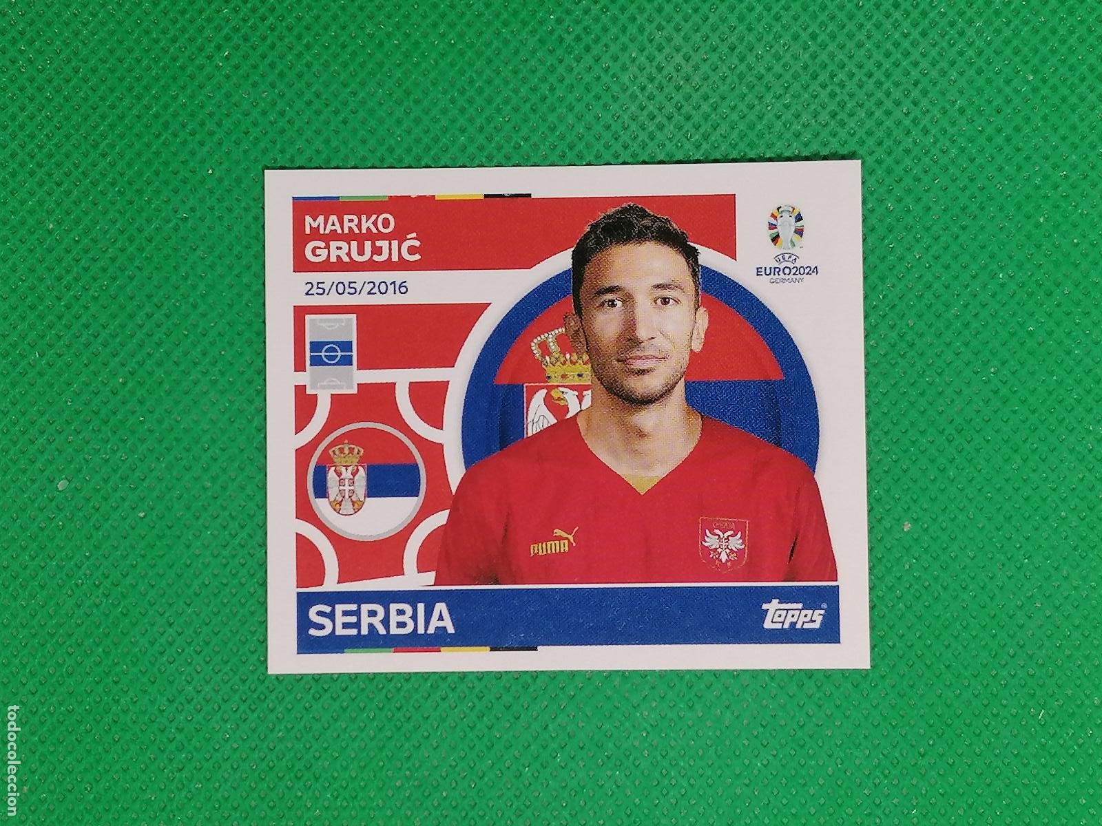 Football Stickers: SRB 14 SRB14 MARJO GRUJIC SERBIA ⚽ TOPPS EURO 2024 24 GERMANY STICKERS ⚽