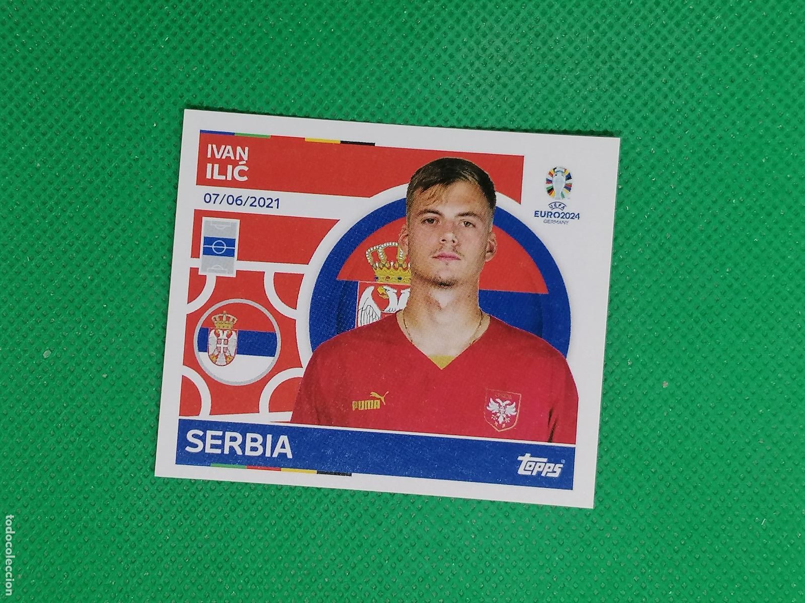 Football Stickers: SRB 15 SRB15 IVAN ILIC SERBIA ⚽ TOPPS EURO 2024 24 GERMANY STICKERS ⚽