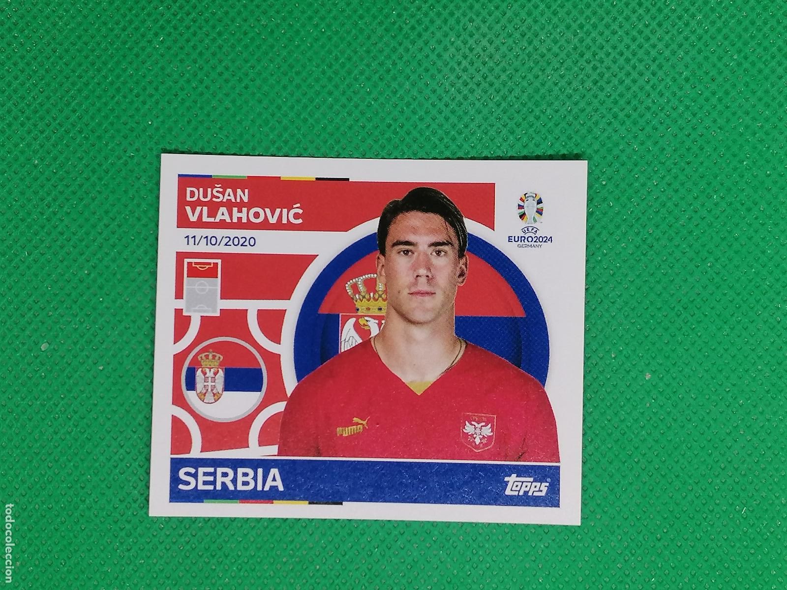 Cromos de F&uacute;tbol: SRB 21 SRB21 DUSAN VLAHOVIC SERBIA ⚽ TOPPS EURO 2024 24 GERMANY STICKERS ⚽