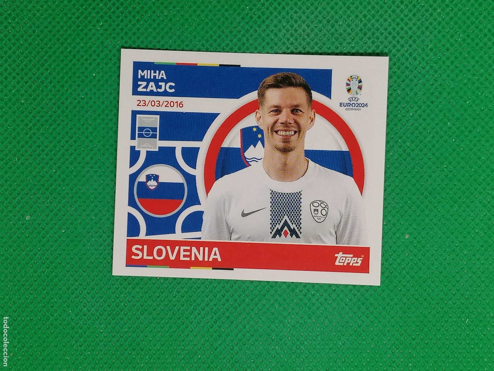 Cromos de F&uacute;tbol: SVN 13 SVN13 MIHA ZAJC ESLOVENIA ⚽ TOPPS EURO 2024 24 GERMANY STICKERS ⚽