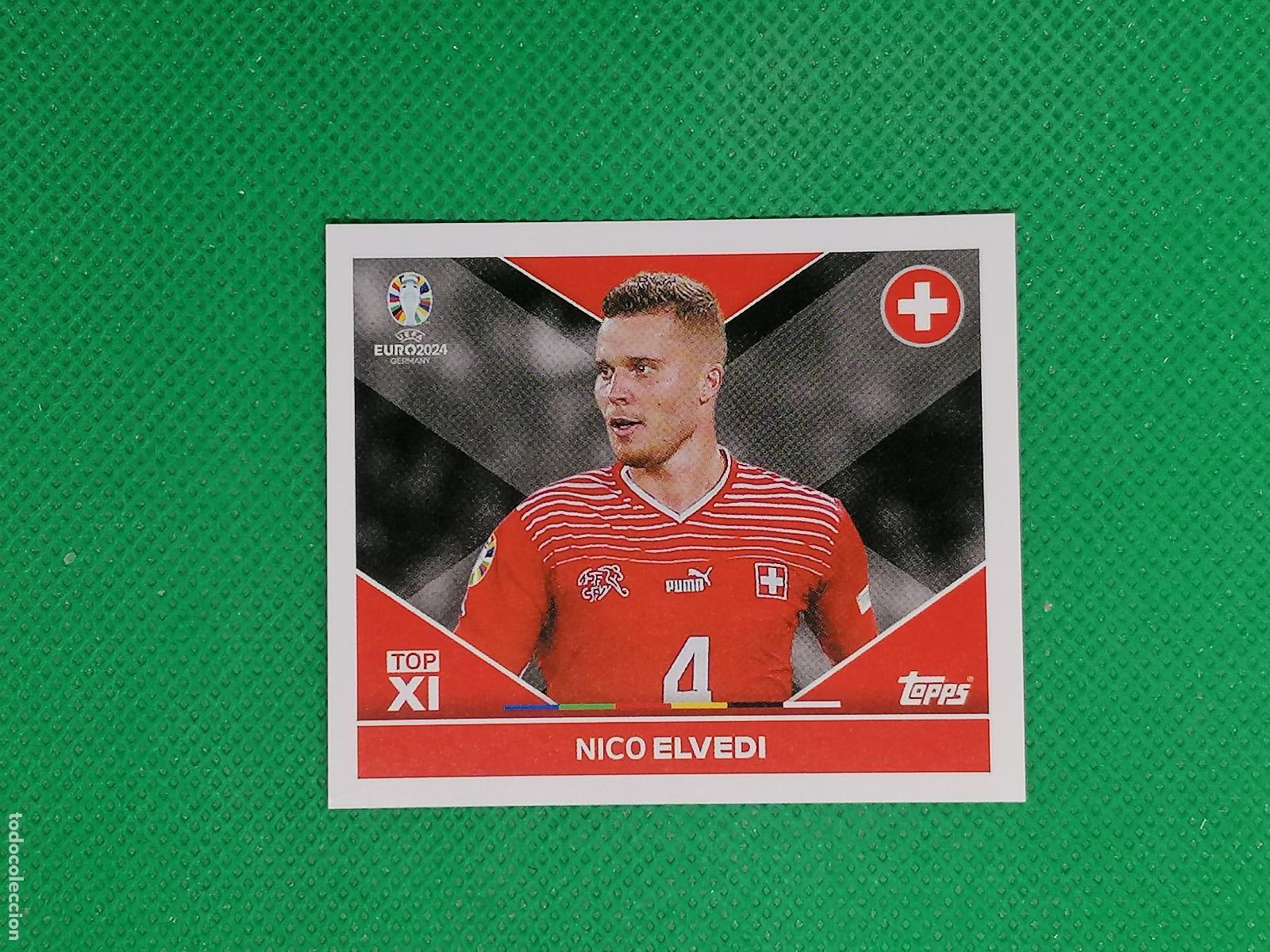 Cromos de F&uacute;tbol: SUI TOP 1 SUITOP1 NICO ELVEDI SUIZA ⚽ TOPPS EURO 2024 24 GERMANY STICKERS ⚽
